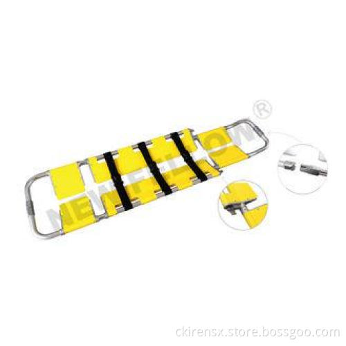 Yellow Emergency Detachable Aluminum Scoop Stretcher Foldin